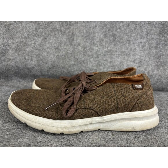 Vans Other - Vans Shoes Mens Size 6.5 Brown Tweed UltraCush Lite Lace Up Casual Sneakers